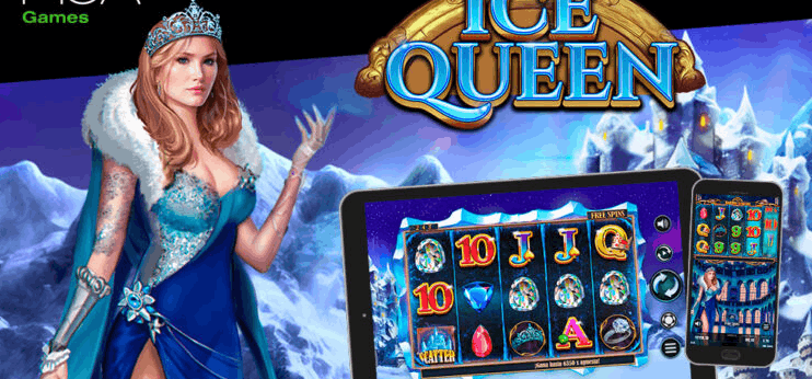 Ice Queen de MGA Games — expanding wilds con tema invernal