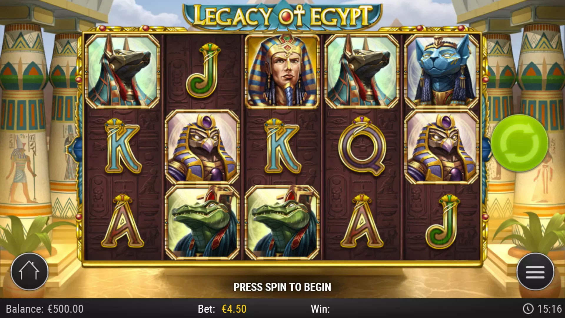 Legacy of Egypt de Play'n GO — Book-of egipcio con 10 diosas