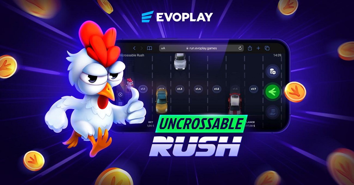 Uncrossable Rush de Evoplay — crash game 4×4 con RTP 98,15%